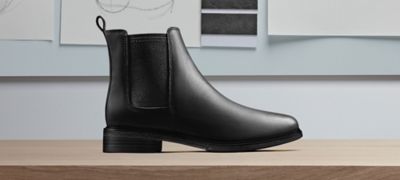 black chelsea boots clarks