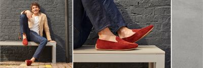 clarks red suede shoes