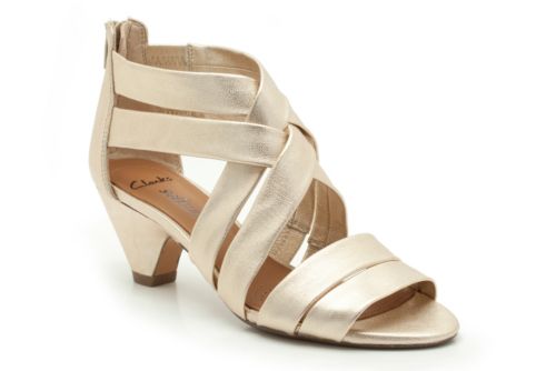 clarks champagne sandals