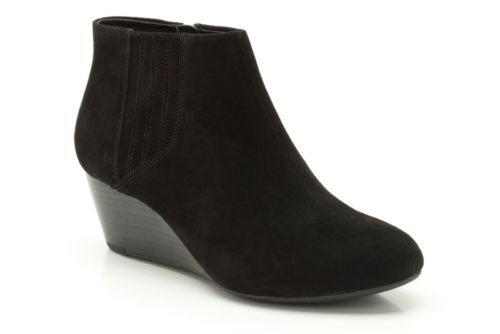 clarks black wedge ankle boots