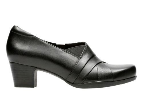 Rosalyn Adele Black Leather - Women's Wide Fit Heels - Clarks® Shoes ...