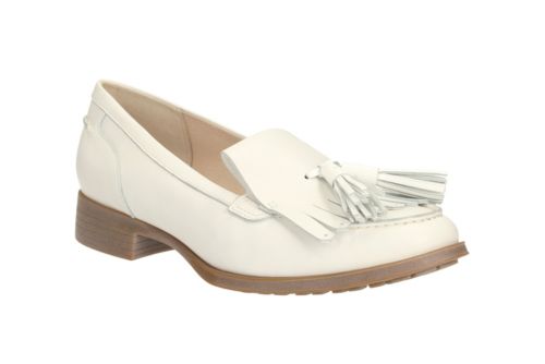 clarks white loafers