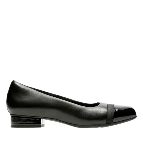 Keesha Rosa Black Leather - Women's Wide Fit Flats - Clarks® Shoes ...