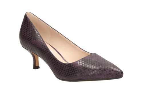 clarks heels purple