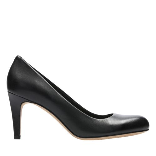 Carlita Cove Black Leather - Women's Heels - Clarks® Shoes Official Site