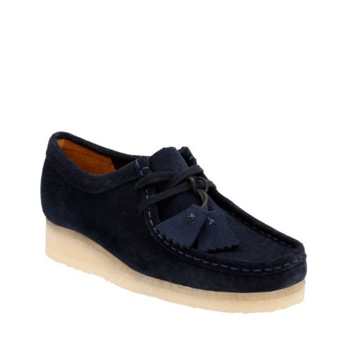 Wallabee. Navy Suede - Women's Suede Boots and Shoes - Clarks® Shoes ...