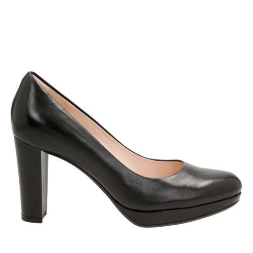 Kendra Sienna Black Leather - Women's Heels - Clarks® Shoes Official Site