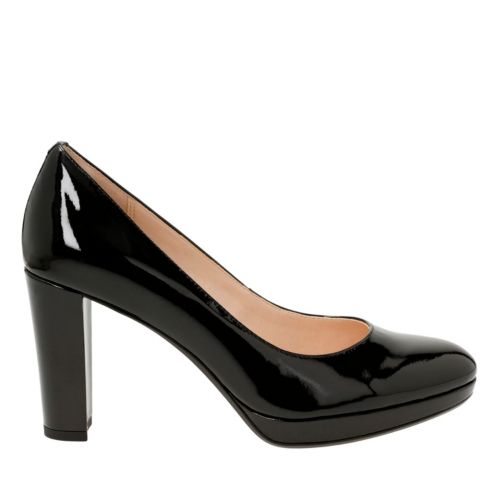 Kendra Sienna Black Patent - Women's Heels - Clarks® Shoes Official Site