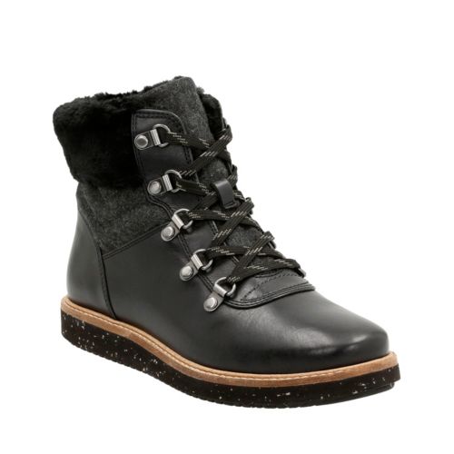 clarks black boots sale