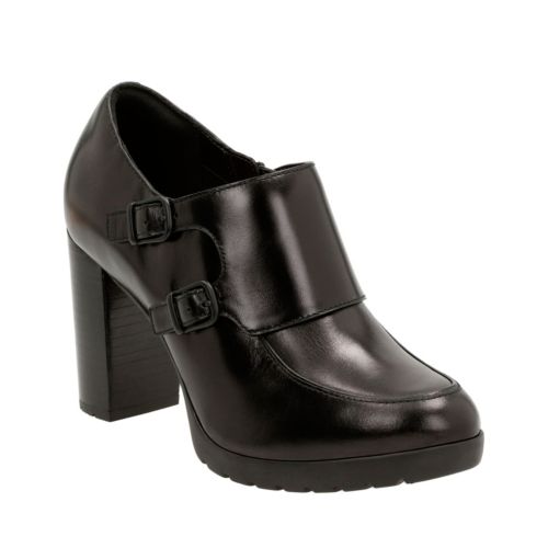 Elipsa Mae Black Leather - Women's Heels - Clarks® Shoes