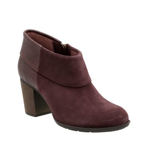 Enfield Canal Aubergine Suede/Leather - Womens Comfortable Boots ...