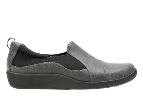 Sillian Paz Grey Synthetic Nubuck - Womens Narrow Width Shoes - Clarks ...