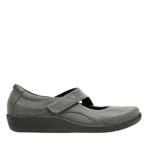 Sillian Bella Grey Synthetic Nubuck - Womens Narrow Width Shoes ...