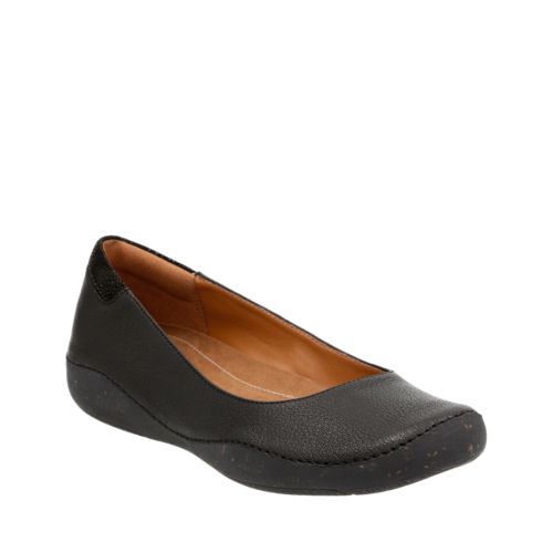 Autumn Sun Black Leather - Women's Flats - Clarks® Shoes Official Site