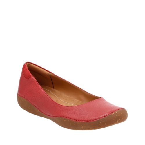 Autumn Sun Red Leather - Women's Flats - Clarks® Shoes Official Site