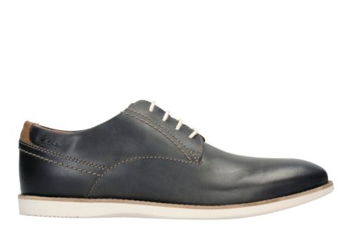 Franson Plain Grey Leather - Mens Shoes with Ortholite Technology ...