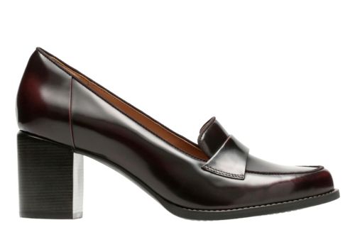 Tarah Grace Burgundy Shiny Leather - Women's Heels - Clarks® Shoes ...