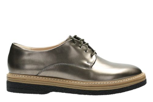 clarks pewter brogues