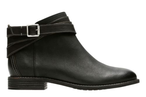 Maypearl Edie Black Leather - Women's Booties & Ankle Boots - Clarks ...