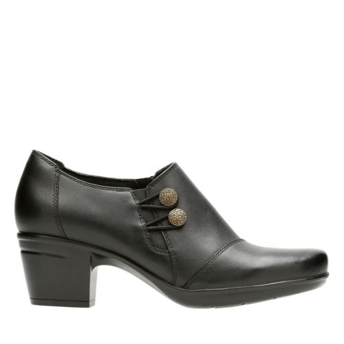 Emslie Warren Black Leather - Womens Narrow Width Shoes - Clarks® Shoes ...
