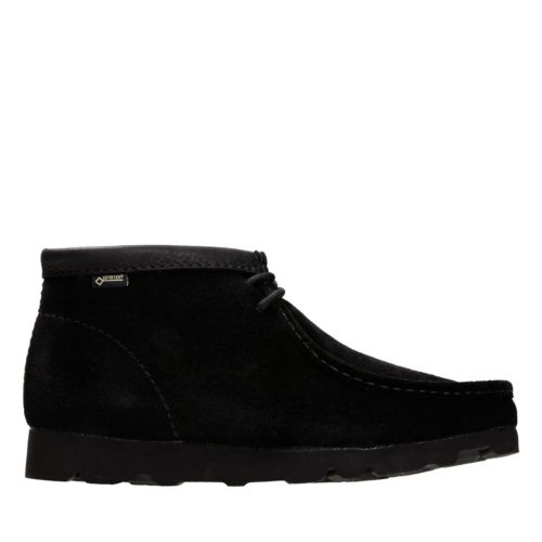 clarks wallabee gore tex black