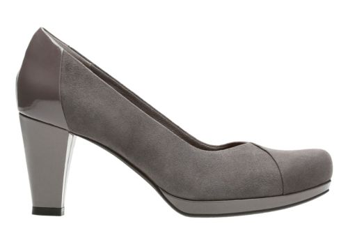 Chorus Carol Dark Grey Sde/Lthr Combi - Women's Heels - Clarks® Shoes ...