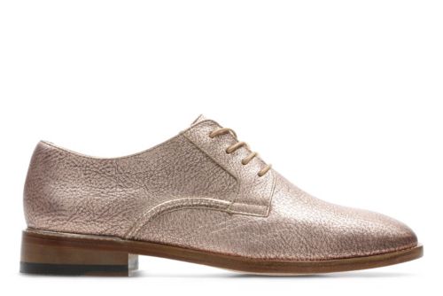 clarks gold brogues