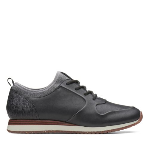 clarks hero fuse black leather