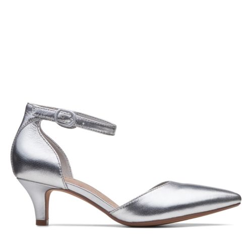 clarks silver court shoes