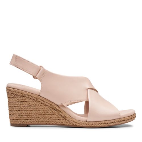 clarks beige wedge sandals