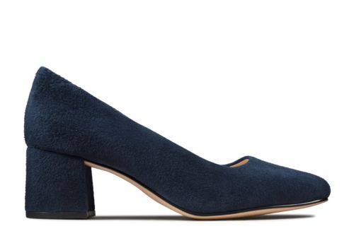 navy blue court shoes clarks