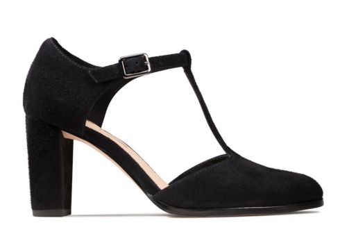 clarks heels for women black