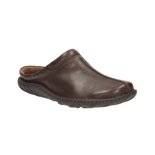 clarks mens leather mule slippers