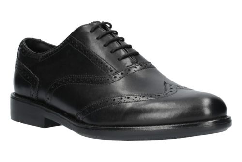 clarks black brogues
