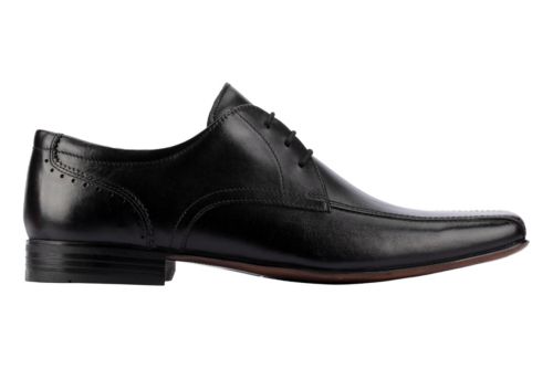 clarks black leather chilton work shoes
