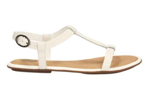 clarks white risi hop leather sandals