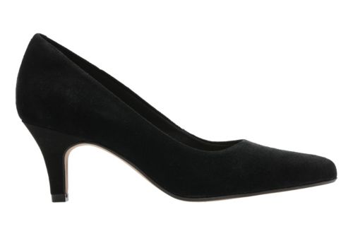 clarks black court shoes
