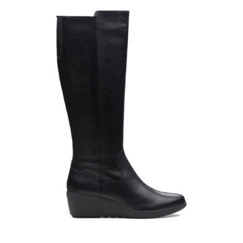 clarks black boots sale